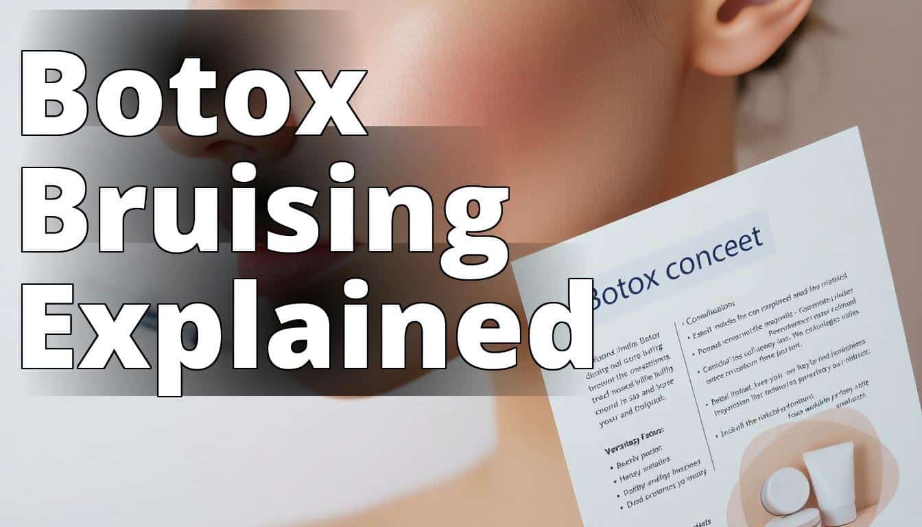 A close-up image of a person's face with a subtle bruise near the injection site after a Botox treat