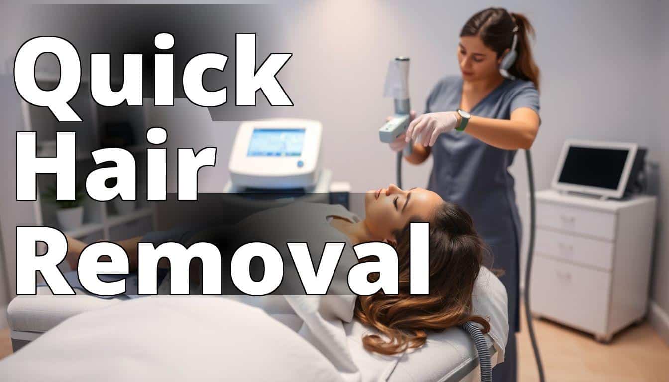 An image of a modern laser hair removal machine in a clinical setting