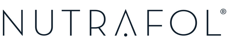 The Nutrafol logo features the brand name in a modern, minimalist uppercase font with wide spacing and a dot inside the letter "A," echoing the sleek style seen in many anti-aging and skincare products branding.